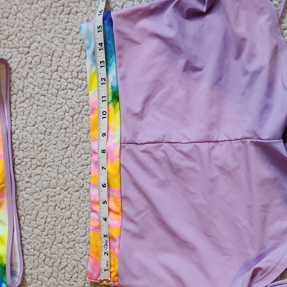 Modlily Vibrant Multicolor, Colorful Tie-Dye Summer Beach Three Piece Bikini Set - Picture 10 of 12